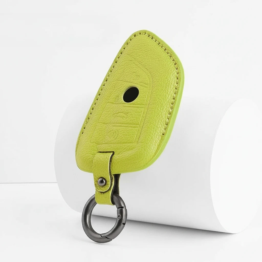 BMW Goatskin Key Fob Cover - Wide-Slot Blade - Green