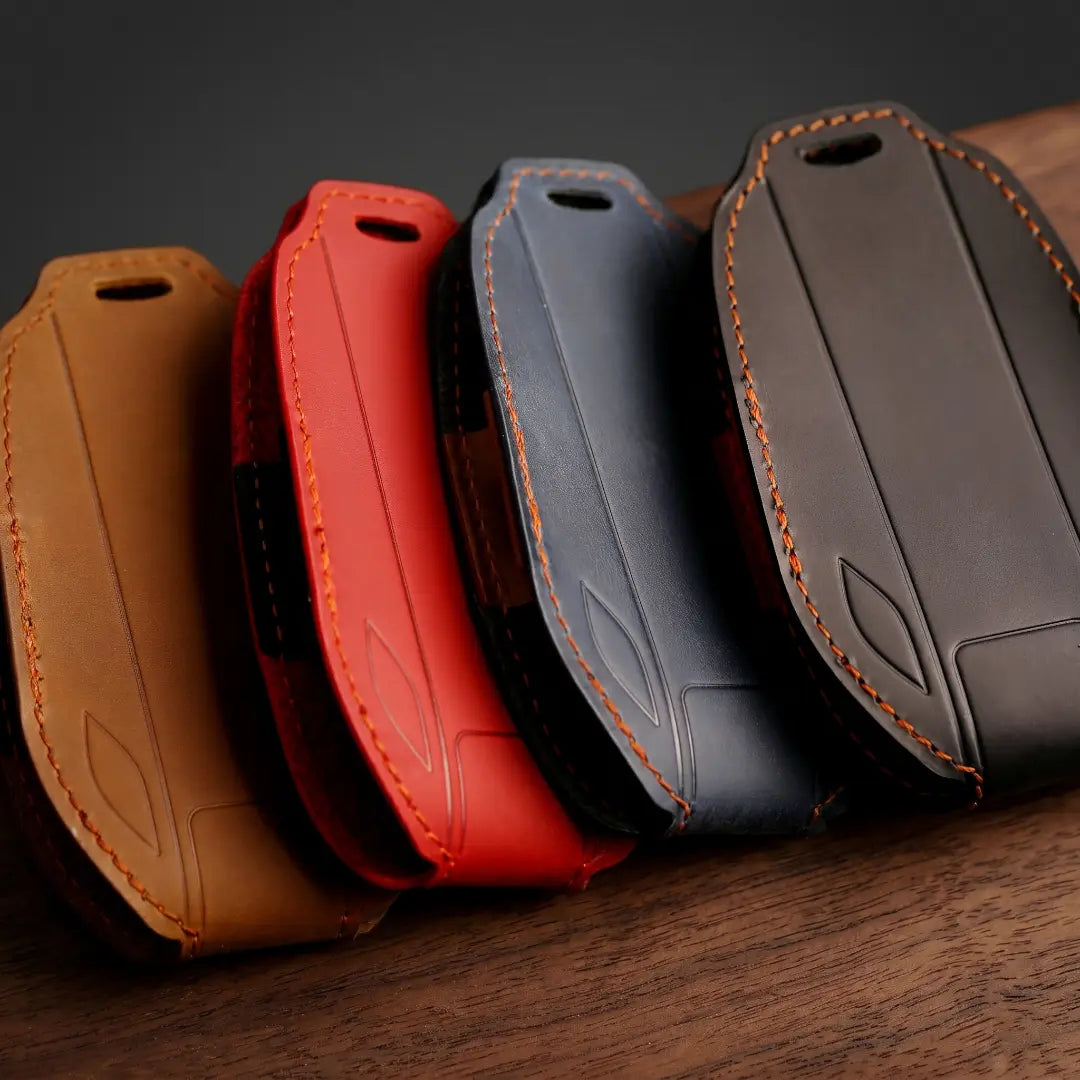BMW Hand-Crafted Leather Key Fob Cover – Display Key Back Sides