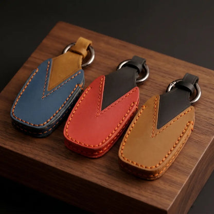 BMW Hand-Crafted Leather Key Fob Cover – Symmetric Smart Fob Back Sides