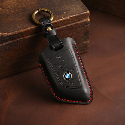 BMW Hand-Crafted Leather Key Fob Cover – Wide-Slot Blade Type C Black