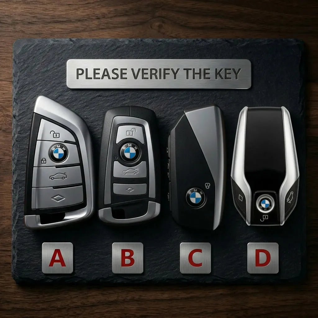 BMW Hand - Stitched Alcantara Key Fob Cover - All Types - A
