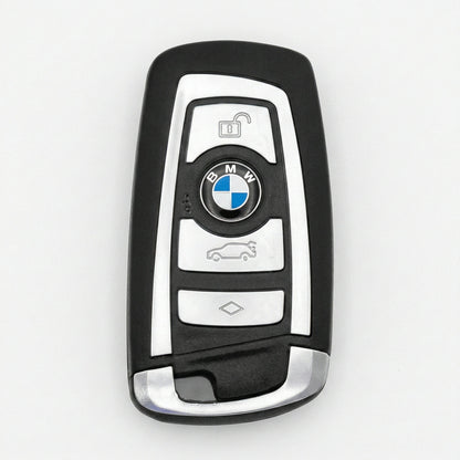 BMW Hand - Stitched Alcantara Key Fob Cover - Symmetric Smart Fob - White