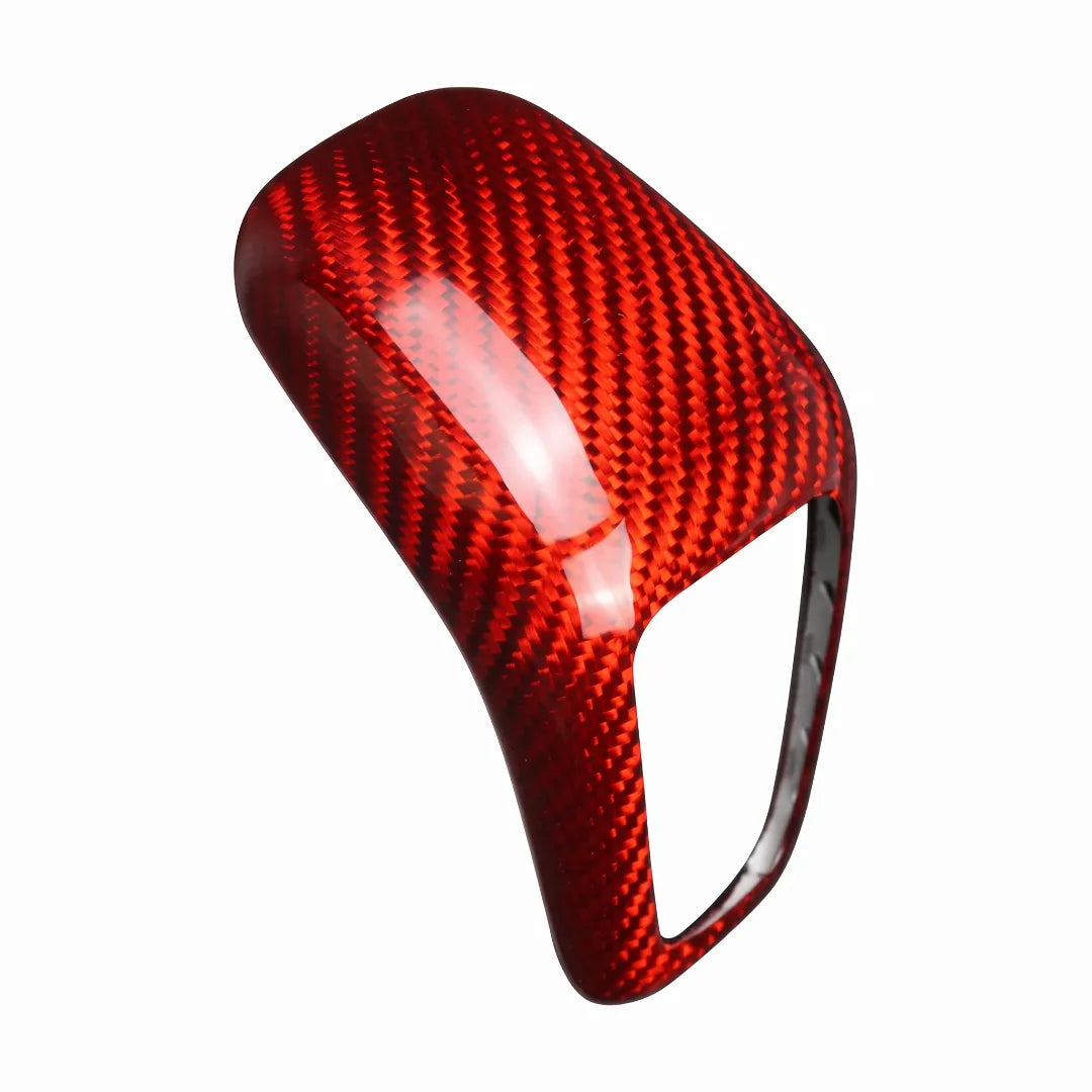 Carbon Fiber Gear Selector Cover for Porsche Cayenne / Cayenne E-Hybrid – 2018–2023 - Red