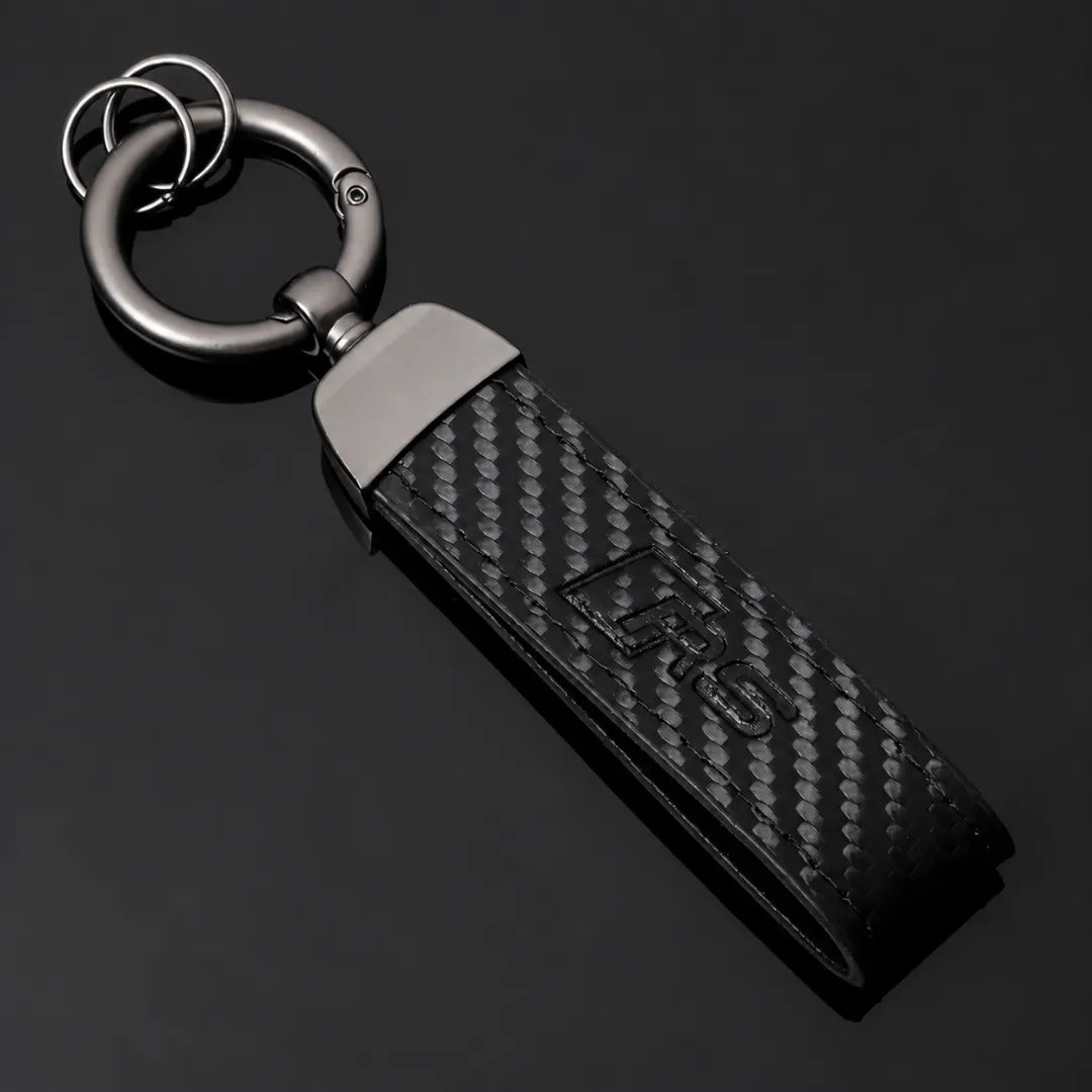 Carbon Fiber Leather Key Strap Keychain – Performance Emblem - Audi RS