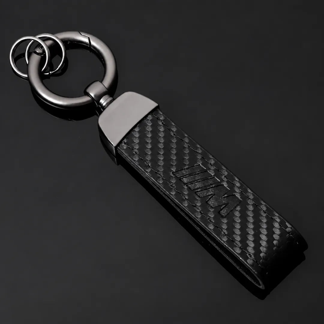Carbon Fiber Leather Key Strap Keychain – Performance Emblem - BMW M Pack