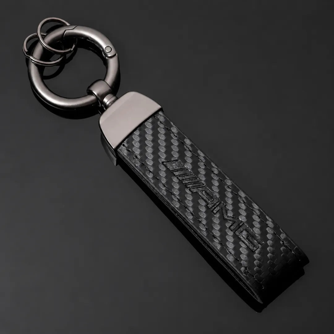 Carbon Fiber Leather Key Strap Keychain – Performance Emblem - Mercedes AMG