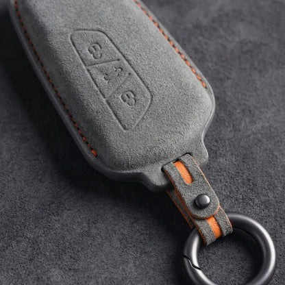 Cupra Hand - Stitched Alcantara Key Fob Cover – Asymmetric Blade Key - Dark gray