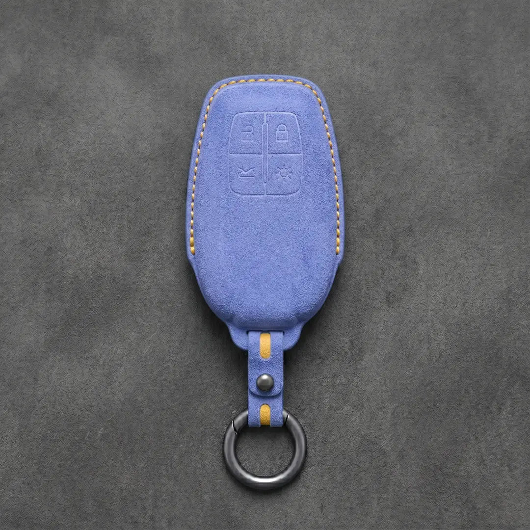 Ferrari Hand-Stitched Alcantara Key Fob Cover – Shield 4-Button Smart Key