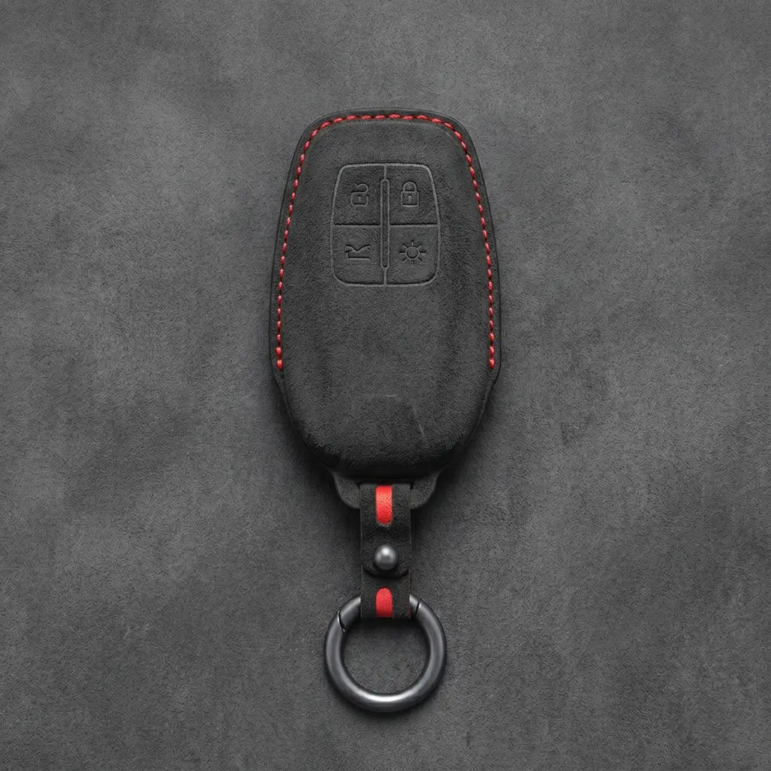 Ferrari Hand-Stitched Alcantara Key Fob Cover – Shield 4-Button Smart Key