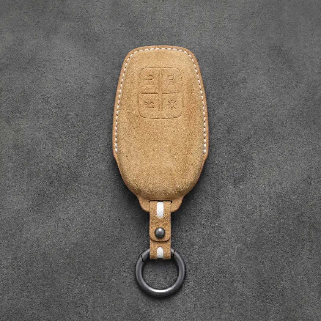 Ferrari Hand-Stitched Alcantara Key Fob Cover – Shield 4-Button Smart Key