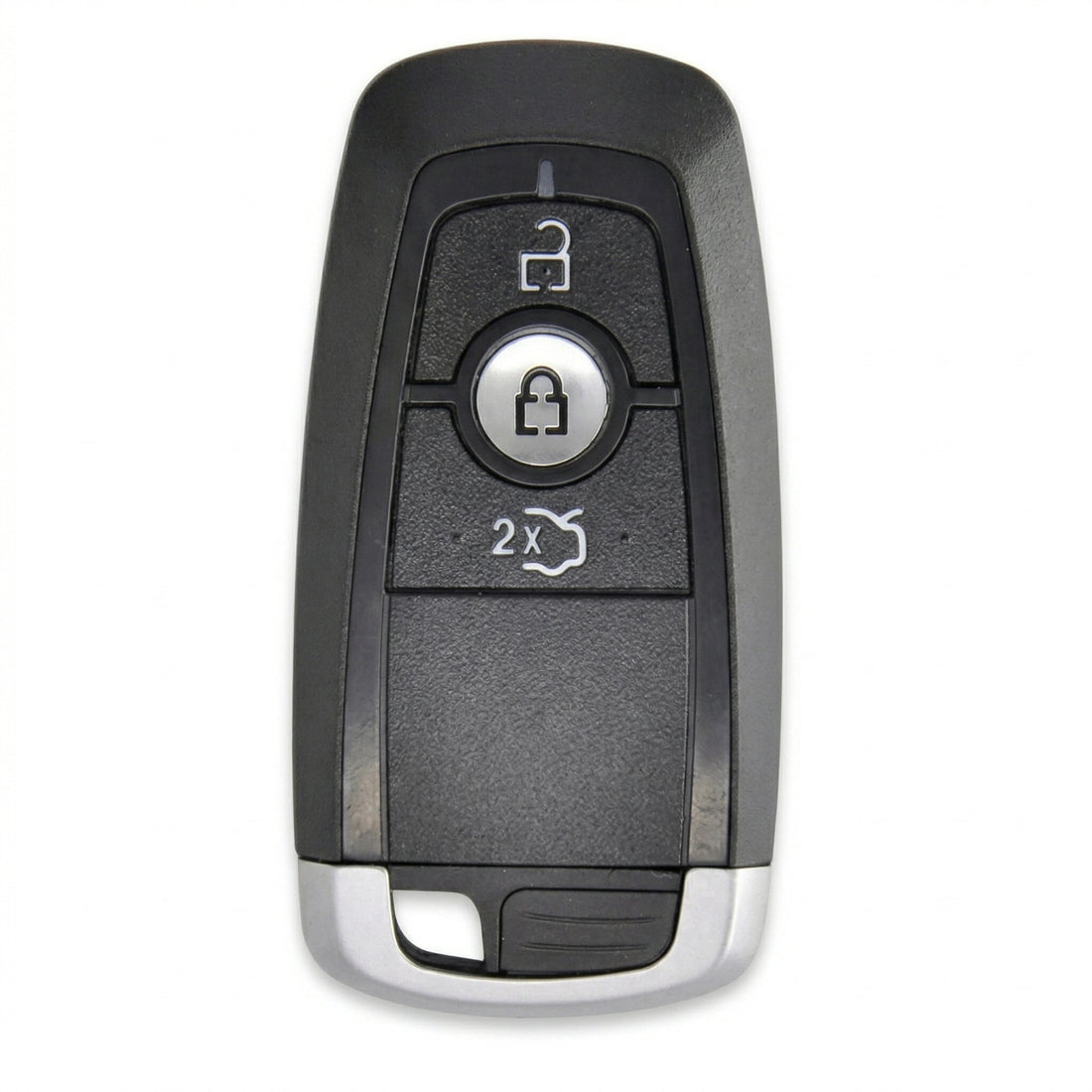 Ford Hand - Stitched Alcantara Key Fob Cover - Rectangular 3 - Button - Dark charcoal