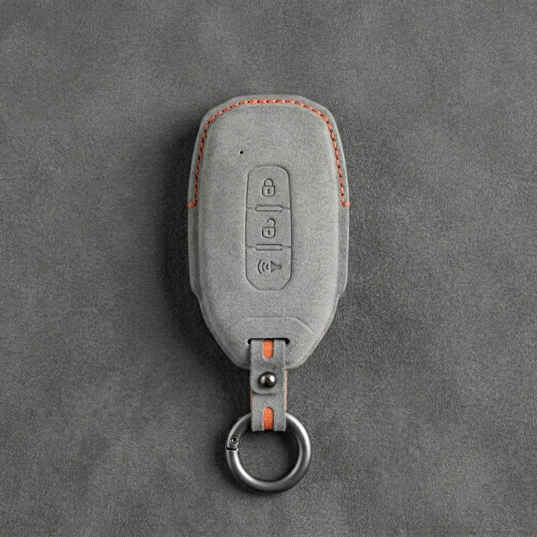 Ford Hand - Stitched Alcantara Key Fob Cover – Tapered 3 - Button - Dark gray