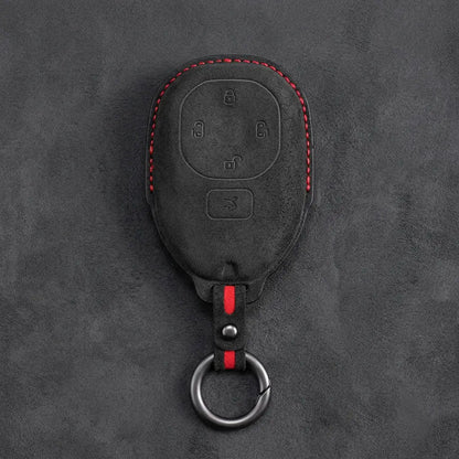 GAC Hand-Stitched Alcantara Key Fob Cover – Dual Sliding Doors - Dark Charcoal