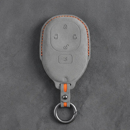 GAC Hand-Stitched Alcantara Key Fob Cover – Dual Sliding Doors - Dark Gray