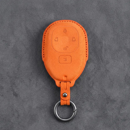 GAC Hand-Stitched Alcantara Key Fob Cover – Dual Sliding Doors - Orange