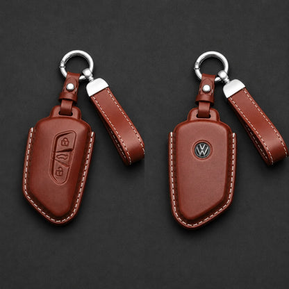 Volkswagen Genuine Leather Key Fob Case – Asymmetrical Style