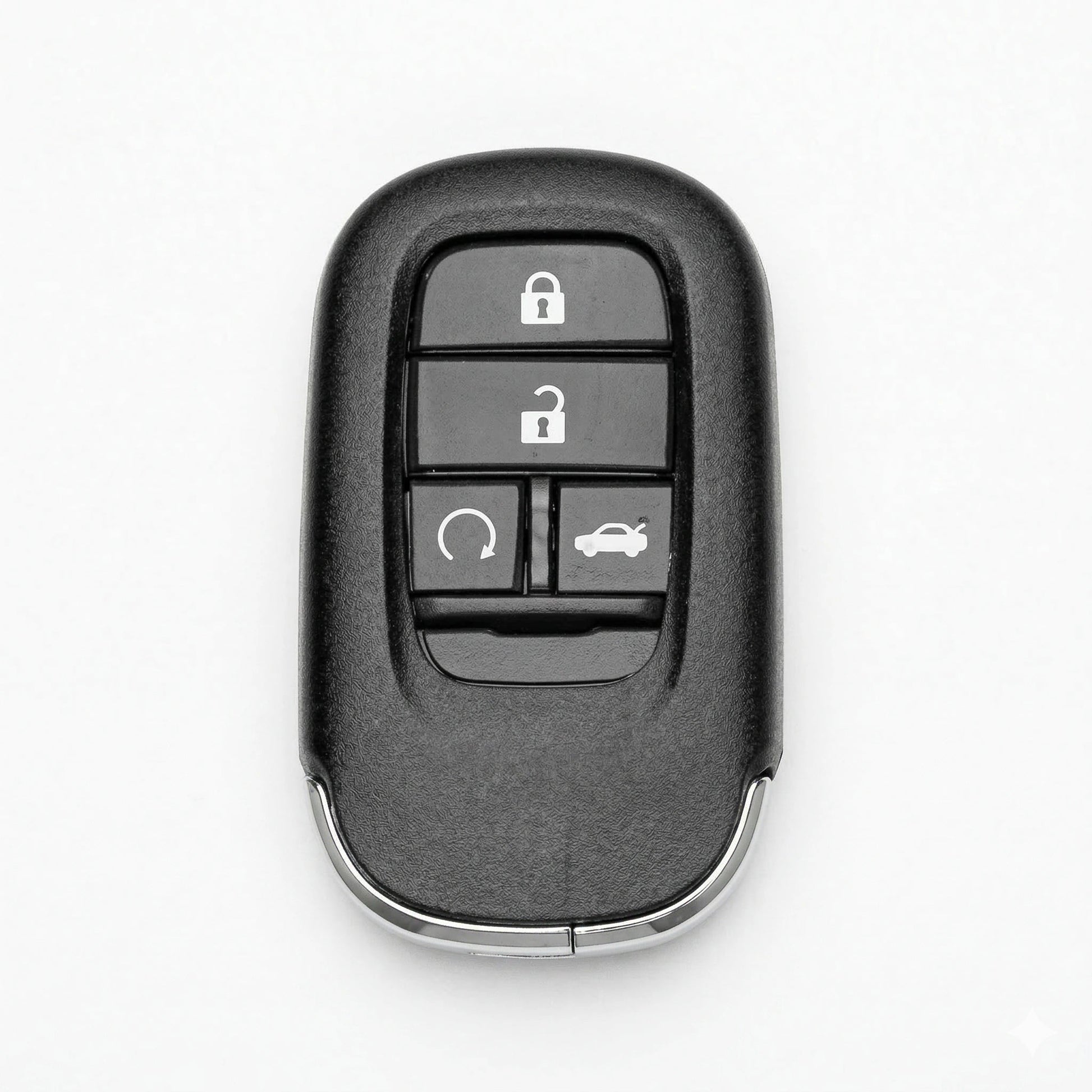 Honda Hand - Stitched Alcantara Key Fob Cover - Smart Key 4 - Button - Dark charcoal