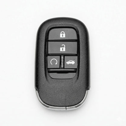 Honda Hand - Stitched Alcantara Key Fob Cover - Smart Key 4 - Button - Dark charcoal