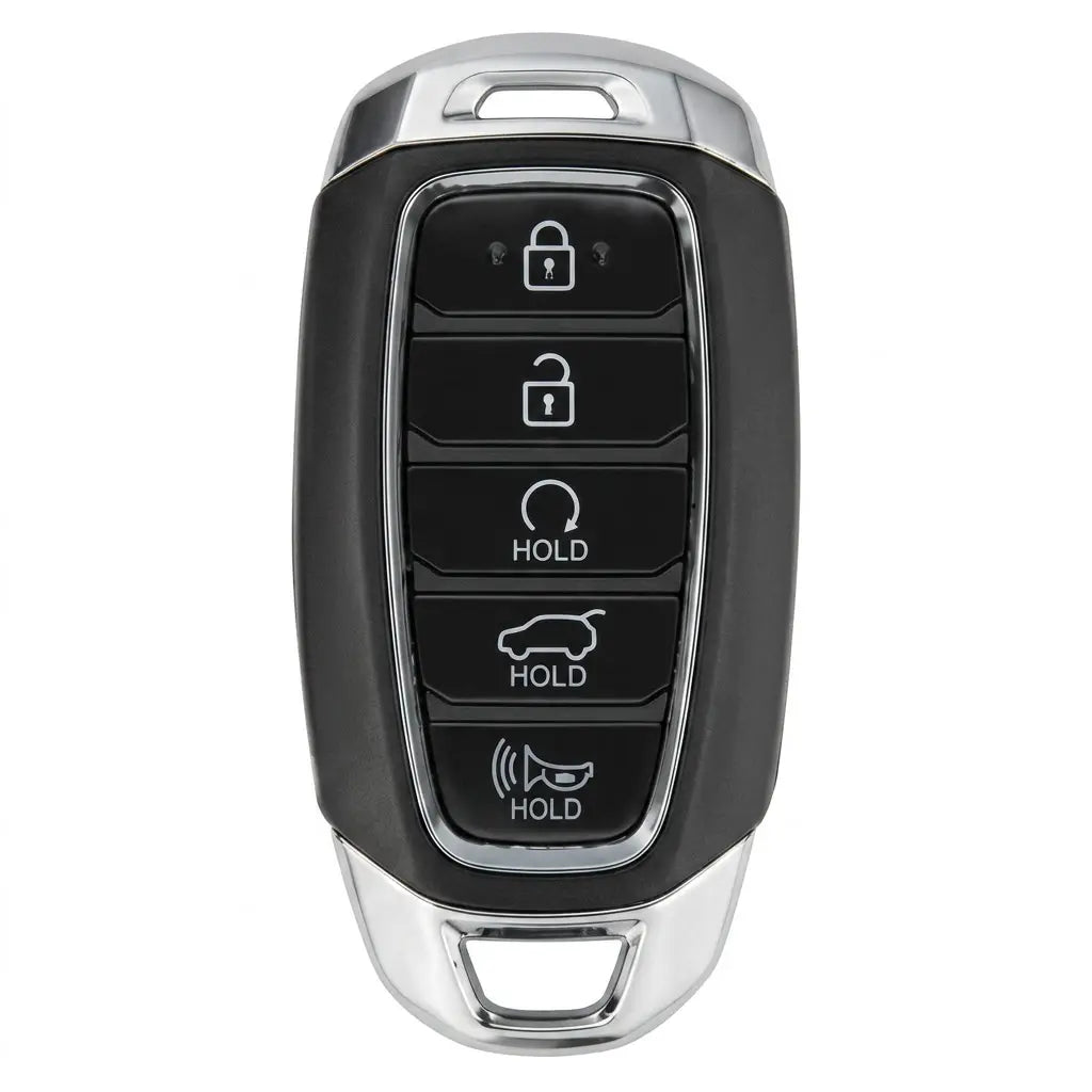 Hyundai Key Fob Cover – Silver Cap 5-Button