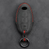 Hand-Stitched Alcantara Key Fob Cover for Infiniti – Oval Smart Key 3-Button Panic
