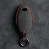 Hand-Stitched Alcantara Key Fob Cover for Infiniti – Oval Smart Key 4-Button