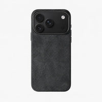 iPhone Hülle – Alcantara in Schwarz