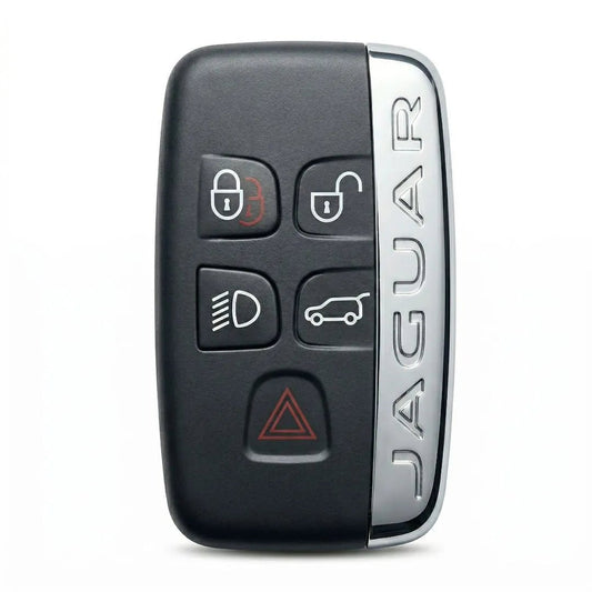 Jaguar Hand - Stitched Alcantara Key Fob Cover – Block 5 - Button - Dark charcoal