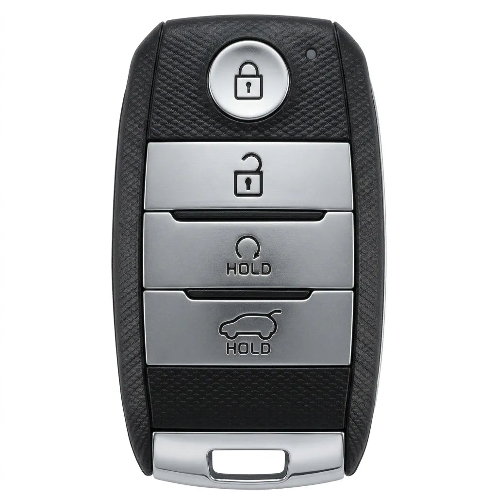 Kia Hand - Stitched Alcantara Key Fob Cover – Block Smart Key 4 - Button - Dark charcoal