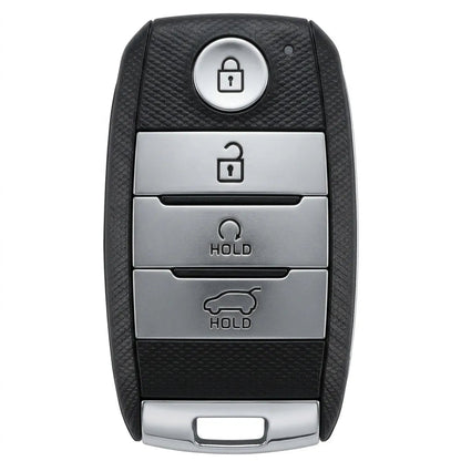 Kia Hand - Stitched Alcantara Key Fob Cover – Block Smart Key 4 - Button - Dark charcoal