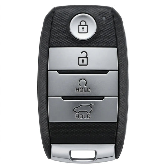 Kia Hand - Stitched Alcantara Key Fob Cover – Block Smart Key 4 - Button - Dark charcoal