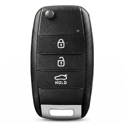 Kia Hand - Stitched Alcantara Key Fob Cover – Flip Key 3 - Button - Dark charcoal