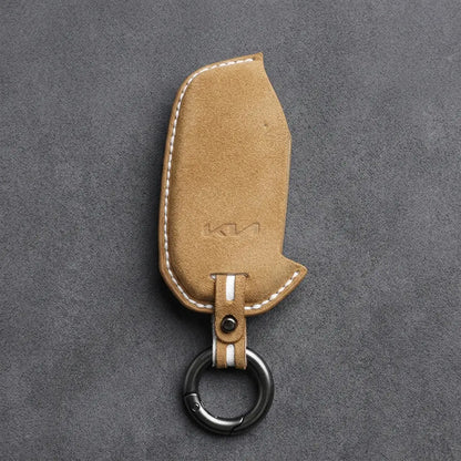 Kia Hand-Stitched Alcantara Key Fob Cover – Side-Button Smart Key