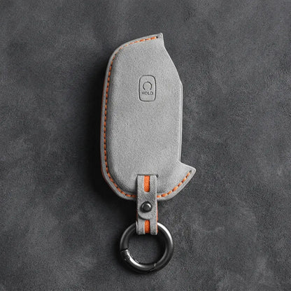 Kia Hand-Stitched Alcantara Key Fob Cover – Side-Button Smart Key