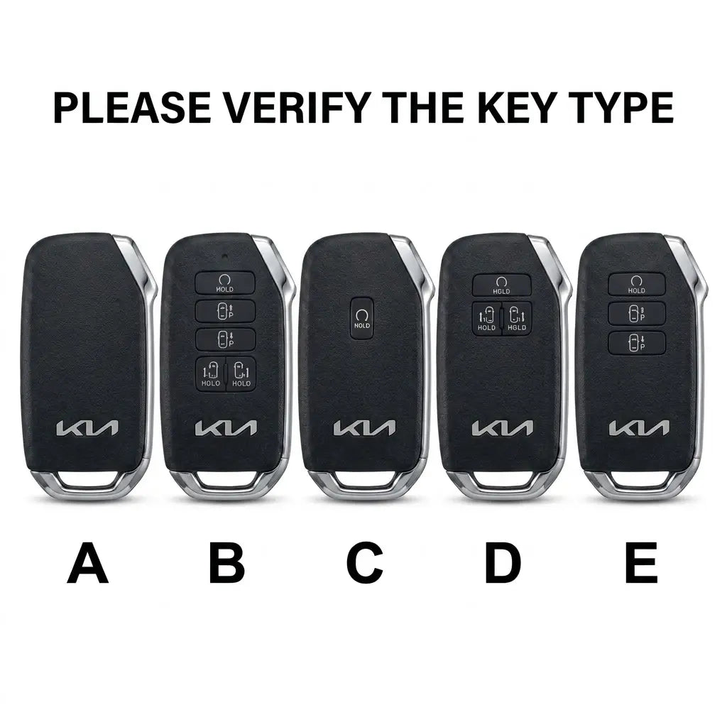 Kia Hand-Stitched Alcantara Key Fob Cover – Side-Button Smart Key