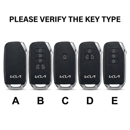Kia Hand-Stitched Alcantara Key Fob Cover – Side-Button Smart Key