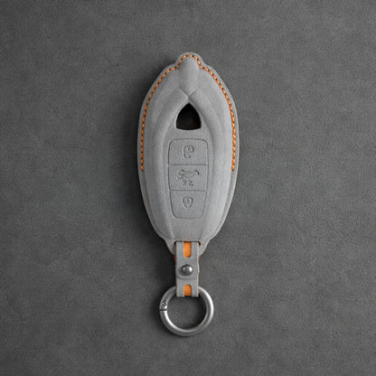 Lamborghini Urus Hand - Stitched Alcantara Key Fob Cover - Dark gray