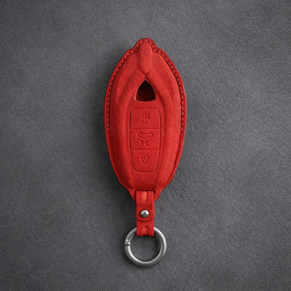 Lamborghini Urus Hand - Stitched Alcantara Key Fob Cover - Red