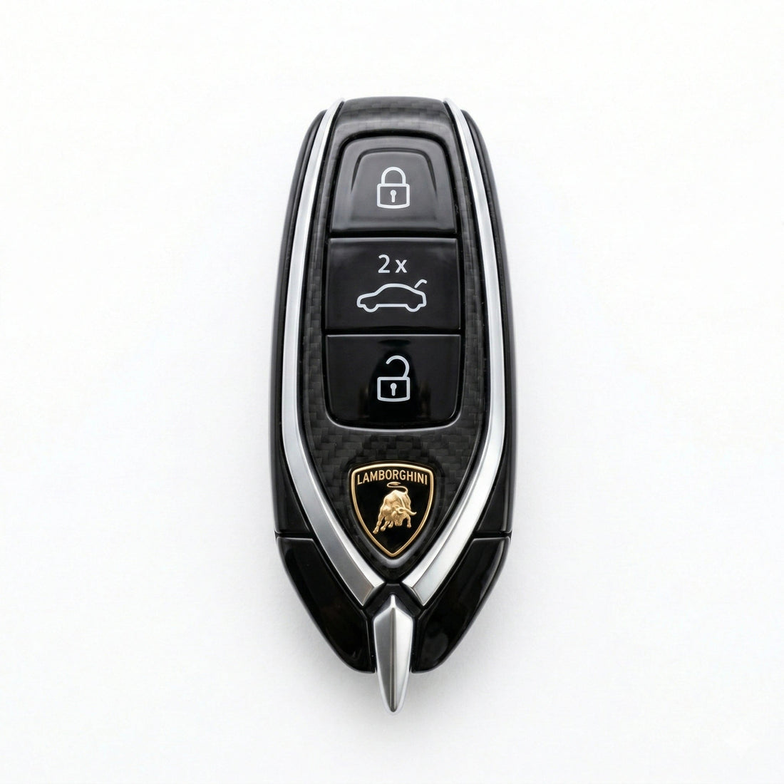 Lamborghini Urus Hand - Stitched Alcantara Key Fob Cover - White