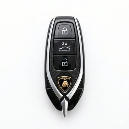 Lamborghini Urus Hand - Stitched Alcantara Key Fob Cover - White