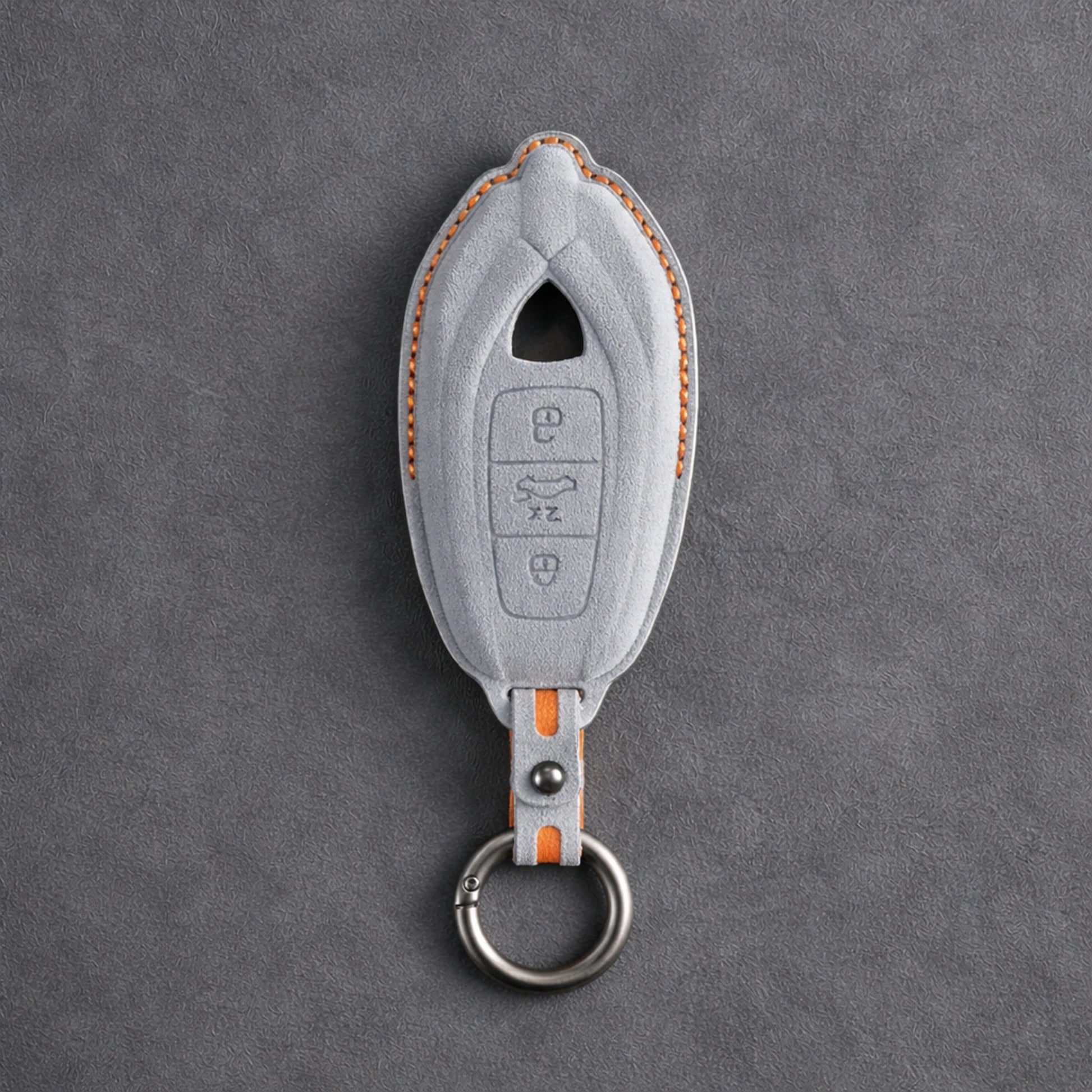 Lamborghini Urus Hand - Stitched Alcantara Key Fob Cover - White