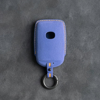 Mazda Hand - Stitched Alcantara Key Fob Cover – Side - Button Series - A