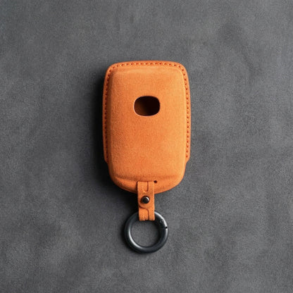 Mazda Hand - Stitched Alcantara Key Fob Cover – Side - Button Series - A