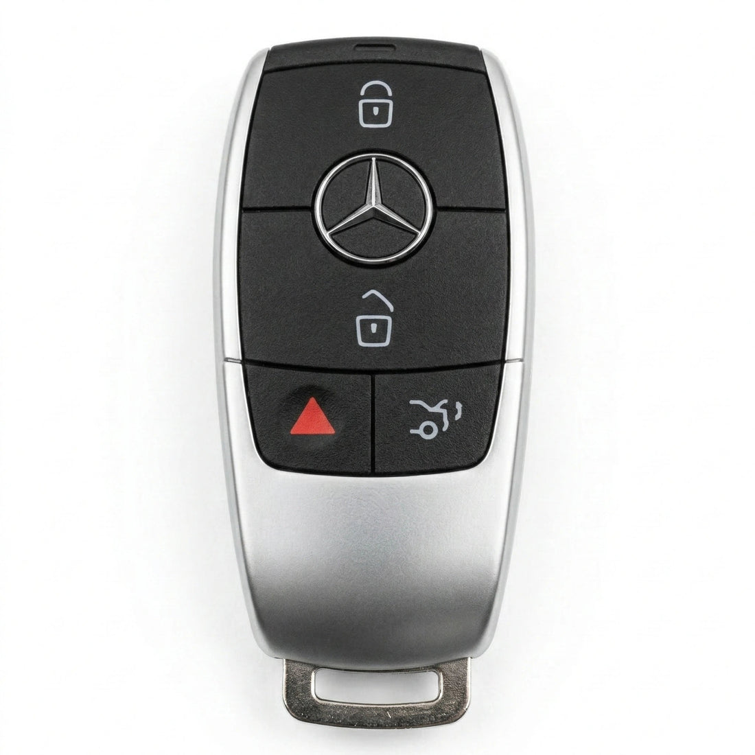 Mercedes - Benz Alcantara Key Fob - Chrome SmartKey 4 - Button - White