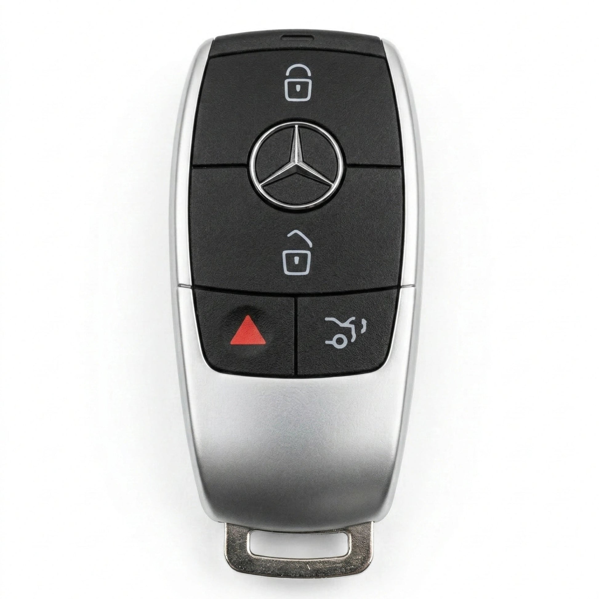 Mercedes - Benz Alcantara Key Fob - Chrome SmartKey 4 - Button - White