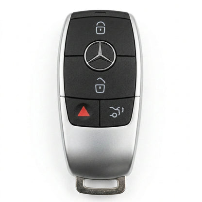 Mercedes - Benz Alcantara Key Fob - Chrome SmartKey 4 - Button - White