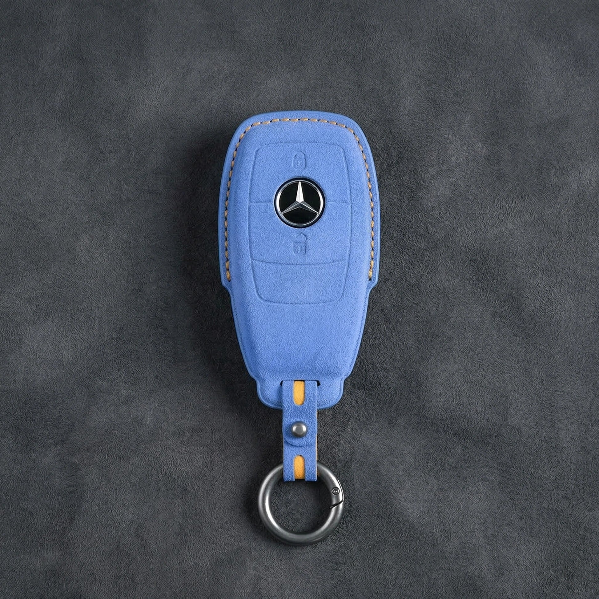 Mercedes - Benz Alcantara Key Fob – Contemporary 2 - Button - Cornflower blue