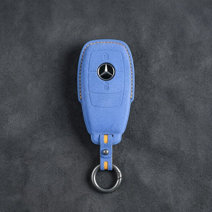 Mercedes - Benz Alcantara Key Fob – Contemporary 2 - Button - Cornflower blue