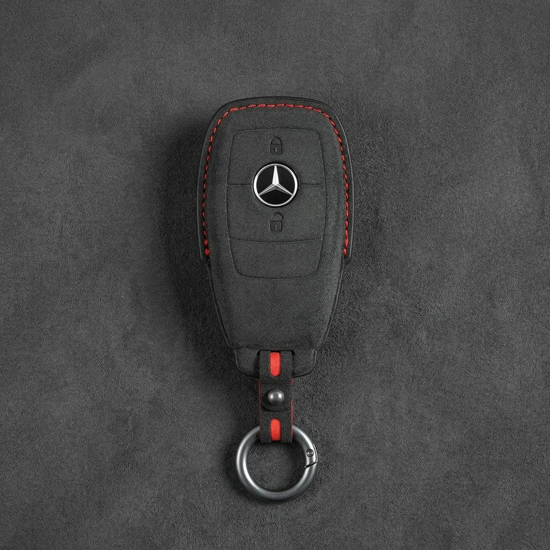 Mercedes - Benz Alcantara Key Fob – Contemporary 2 - Button - Dark charcoal