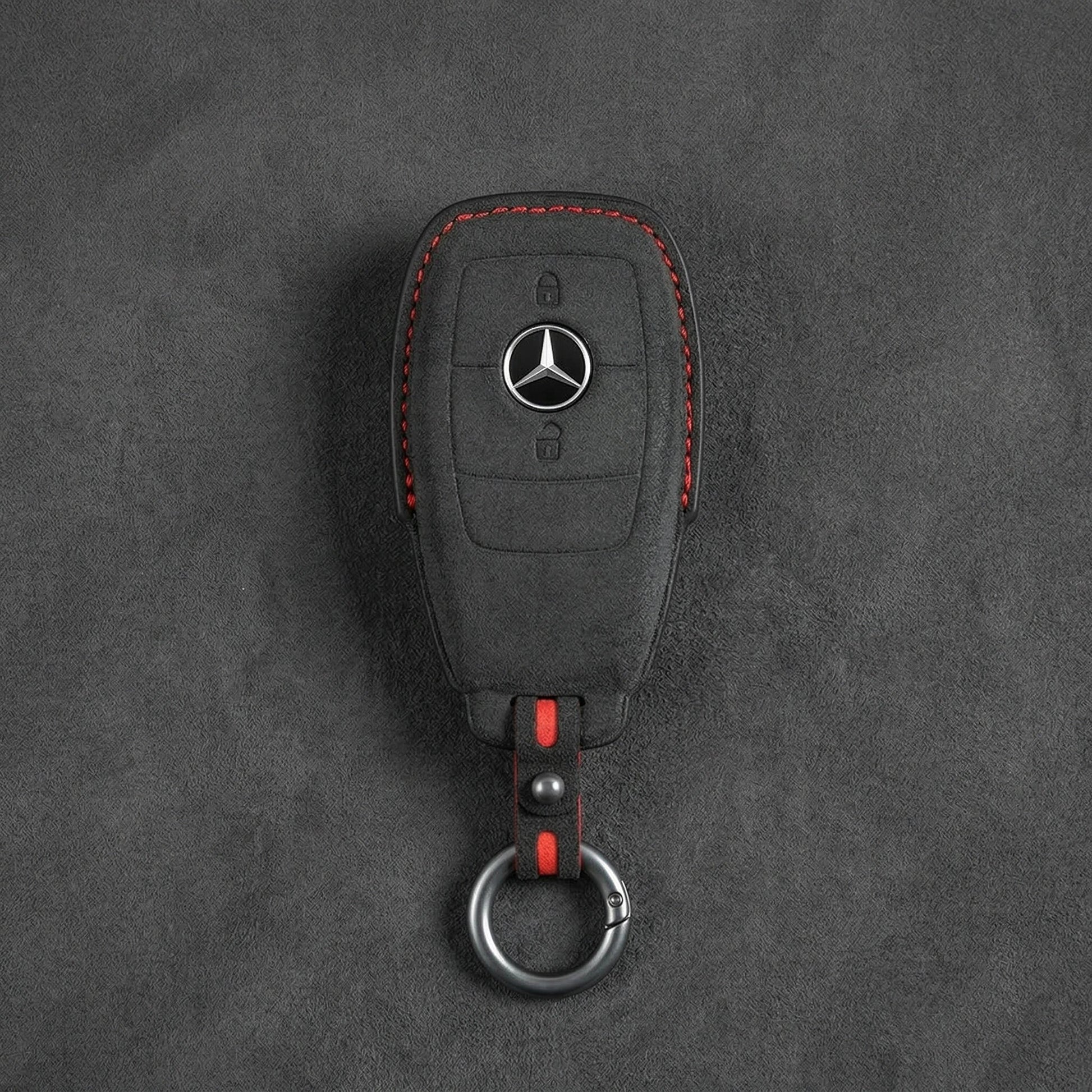 Mercedes - Benz Alcantara Key Fob – Contemporary 2 - Button - Dark charcoal