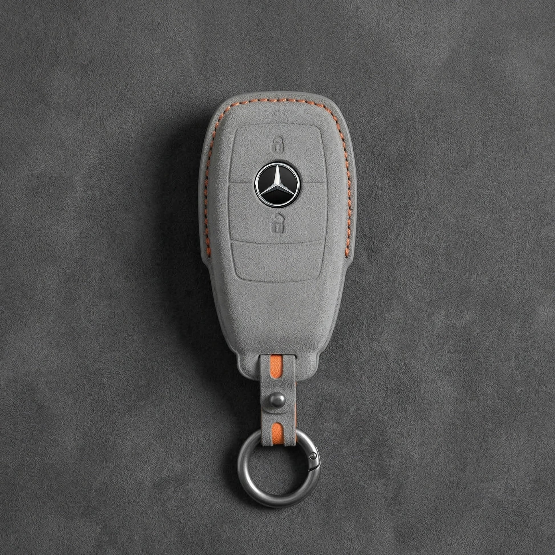 Mercedes - Benz Alcantara Key Fob – Contemporary 2 - Button - Dark gray